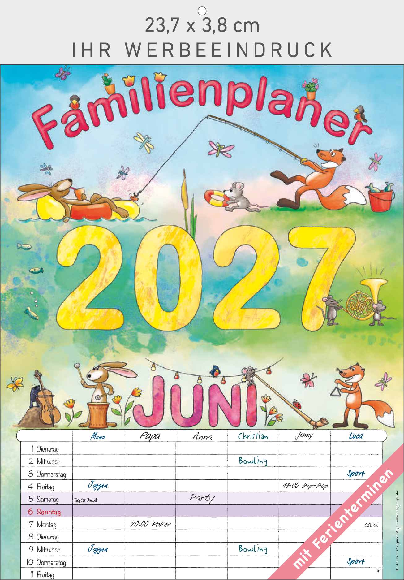 Familienplaner Cartoon