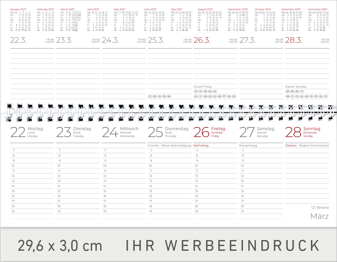Tischquerkalender "Amrum"