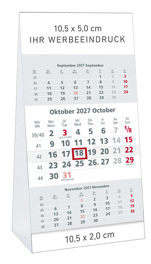 3-Monats-Tischaufstellkalender "Lyon"