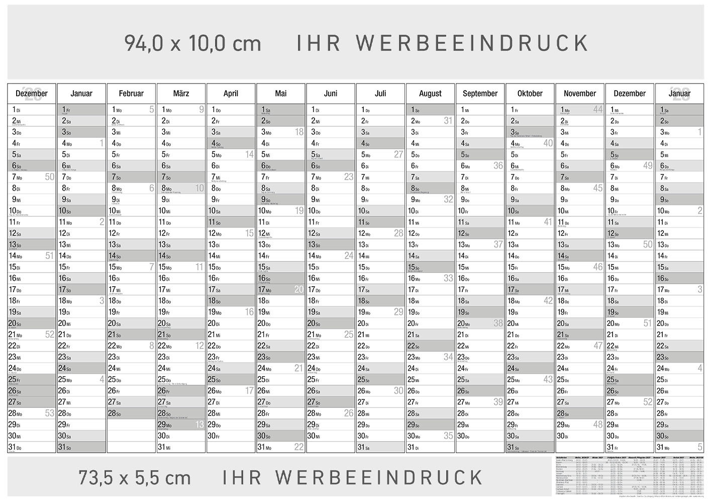 Jahresplaner "Tegernsee" 14 Monate
