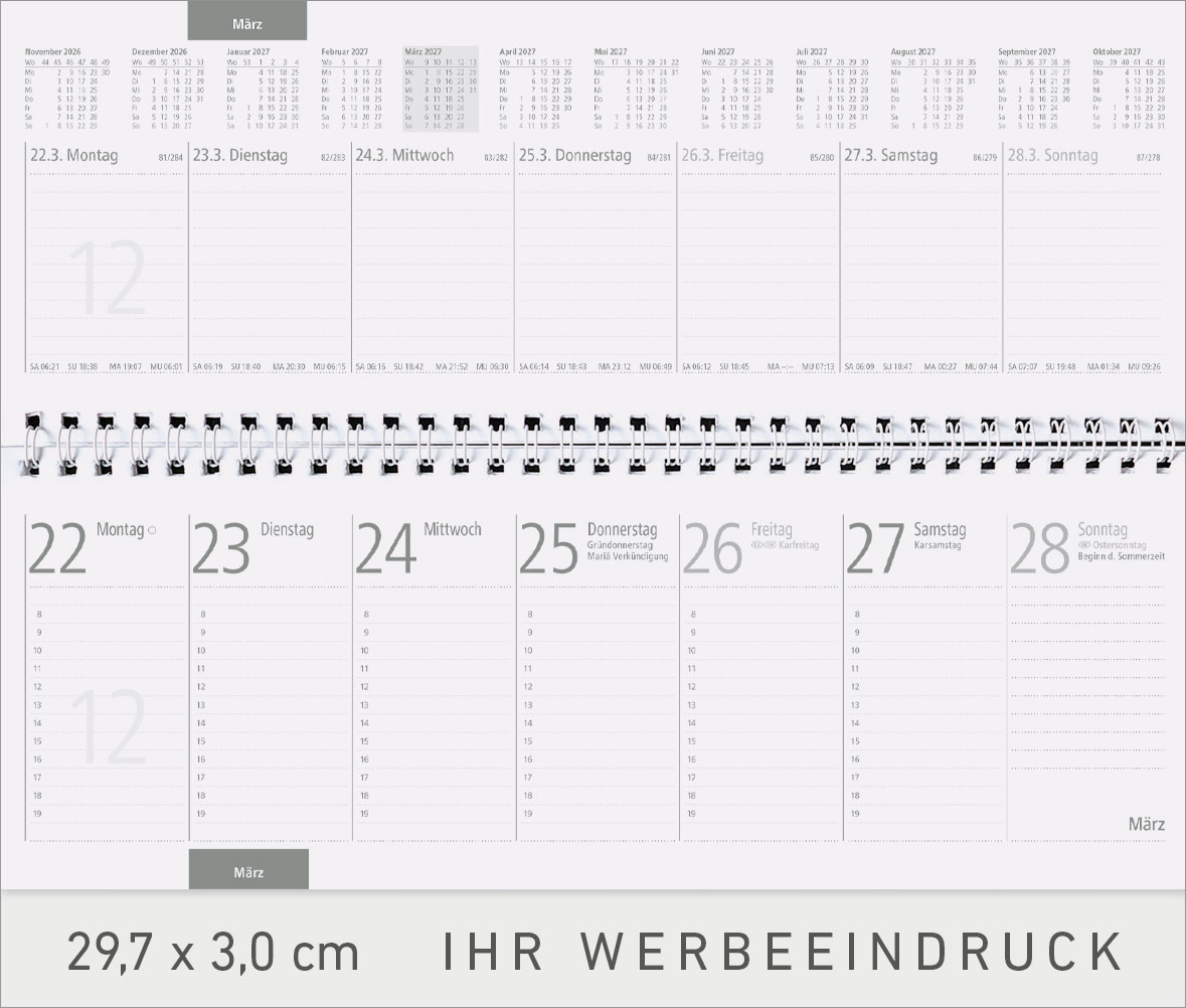 Tischquerkalender "Amrum" Green-Edition